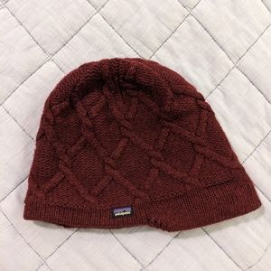Patagonia Knit Burgundy Hat
